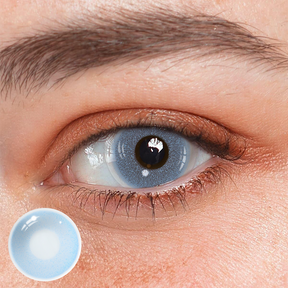 Cosplay Fluorescent Blue Colored Contact Lenses