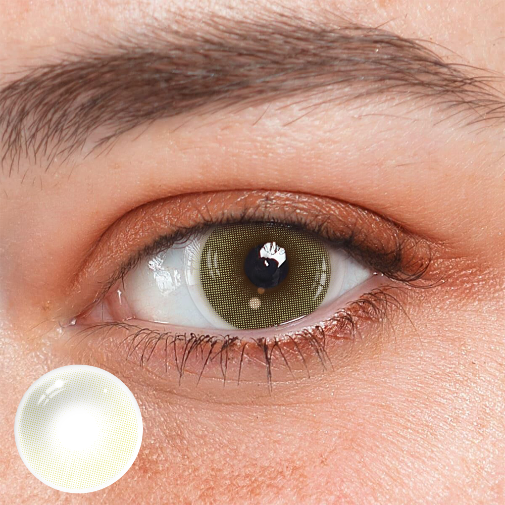 Hidrocor AMBAR Brown Prescription Colored Contact Lenses