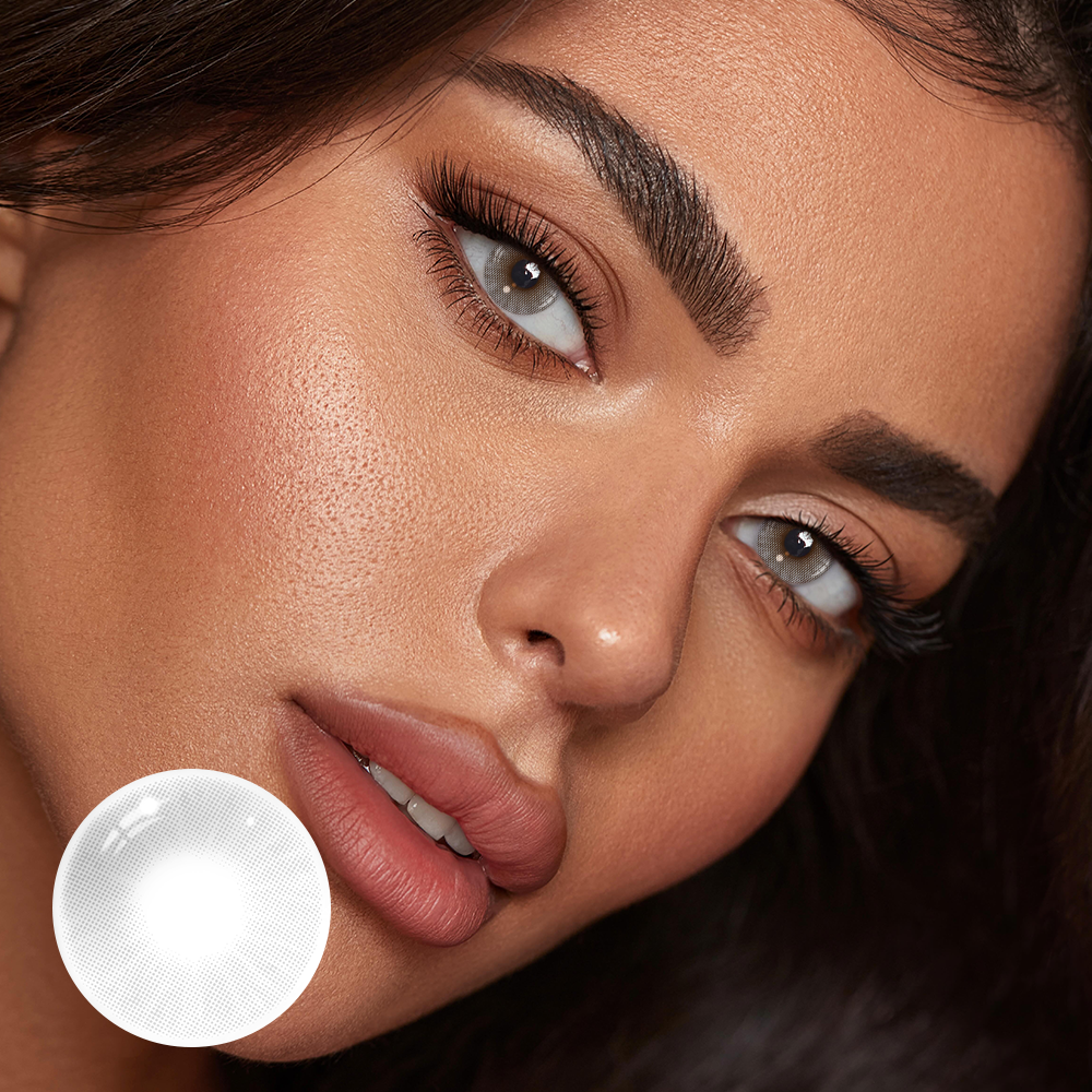 Hidrocor Icy Gray Prescription Colored Contact Lenses