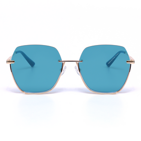 Wanda Geometric Blue Sunglasses
