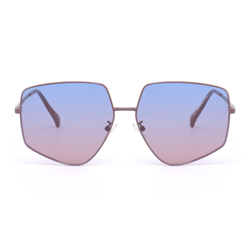 Bella Geometric Blue Sunglasses