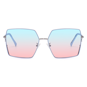 Beatrice Oversized Pink Blue Sunglasses