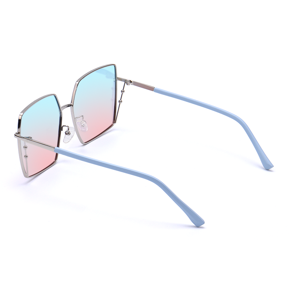 Beatrice Oversized Pink Blue Sunglasses
