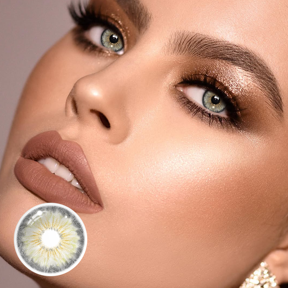 Cyrene Amber Gray Colored Contact Lenses