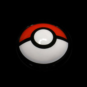 Cosplay Pokeball Full Red Colored Contact Lenses