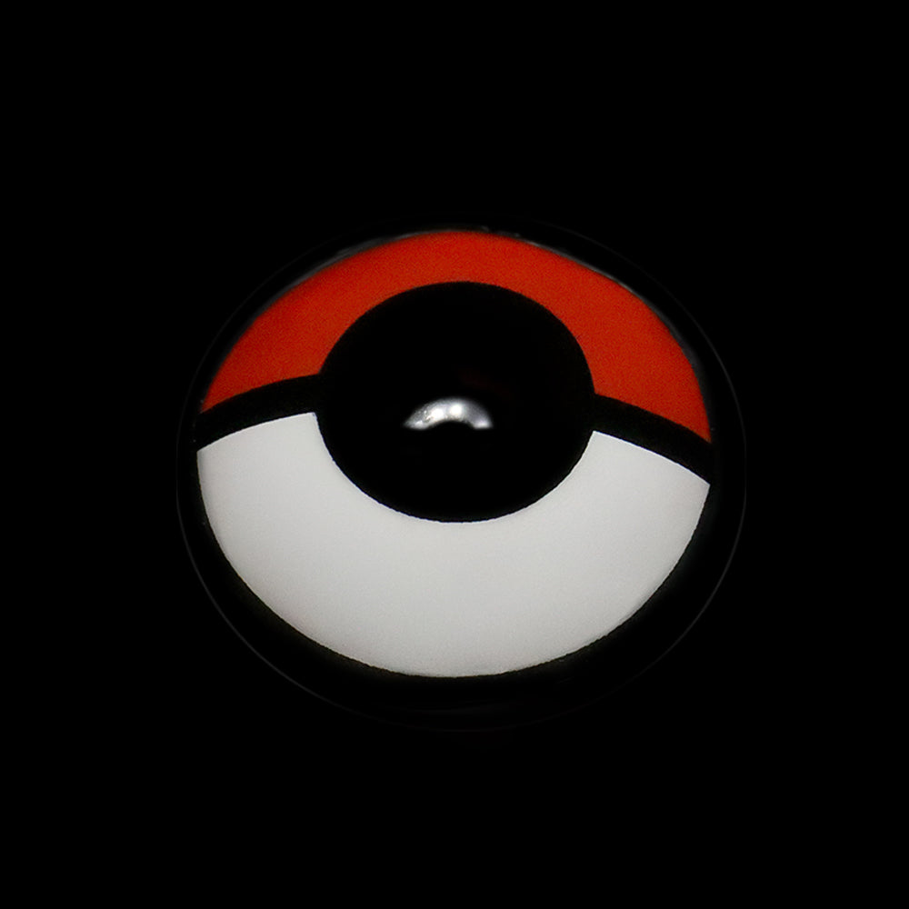 Cosplay Pokeball Clear Red Colored Contact Lenses