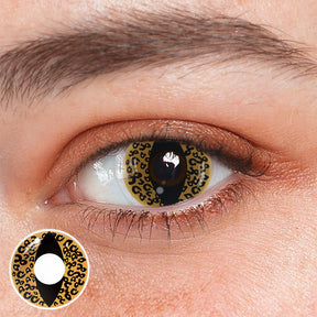 Cosplay Cat Eye Leopard Brown Colored Contact Lenses