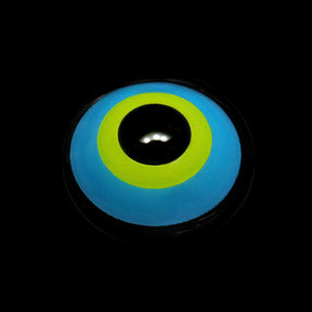Cosplay Circle Line Blue Yellow Colored Contact Lenses
