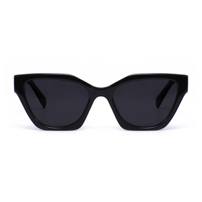 Adrienne Cat eye Black Sunglasses