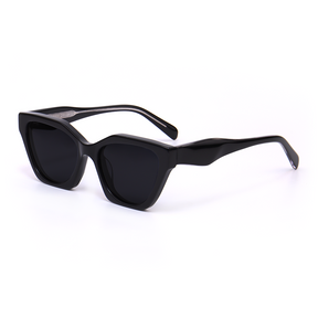 Adrienne Cat eye Black Sunglasses