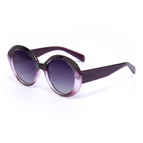 Lara Retro Round Purple Sunglasses