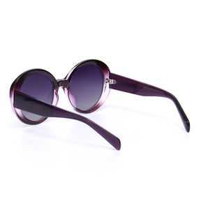 Lara Retro Round Purple Sunglasses
