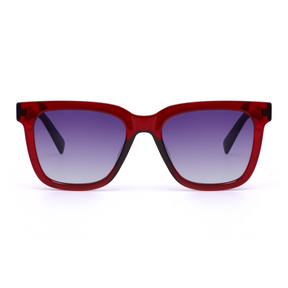 Emmanuel Retro Squared Red Sunglasses