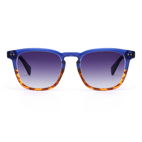 Sylvia Retro Square Blue Sunglasses