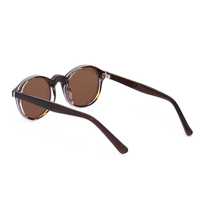 Teresa Retro Round Brown Sunglasses