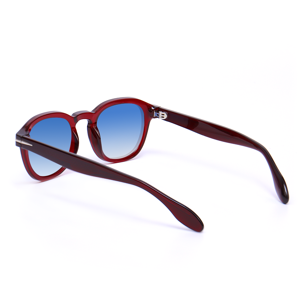 Vilma Retro Round Red Sunglasses