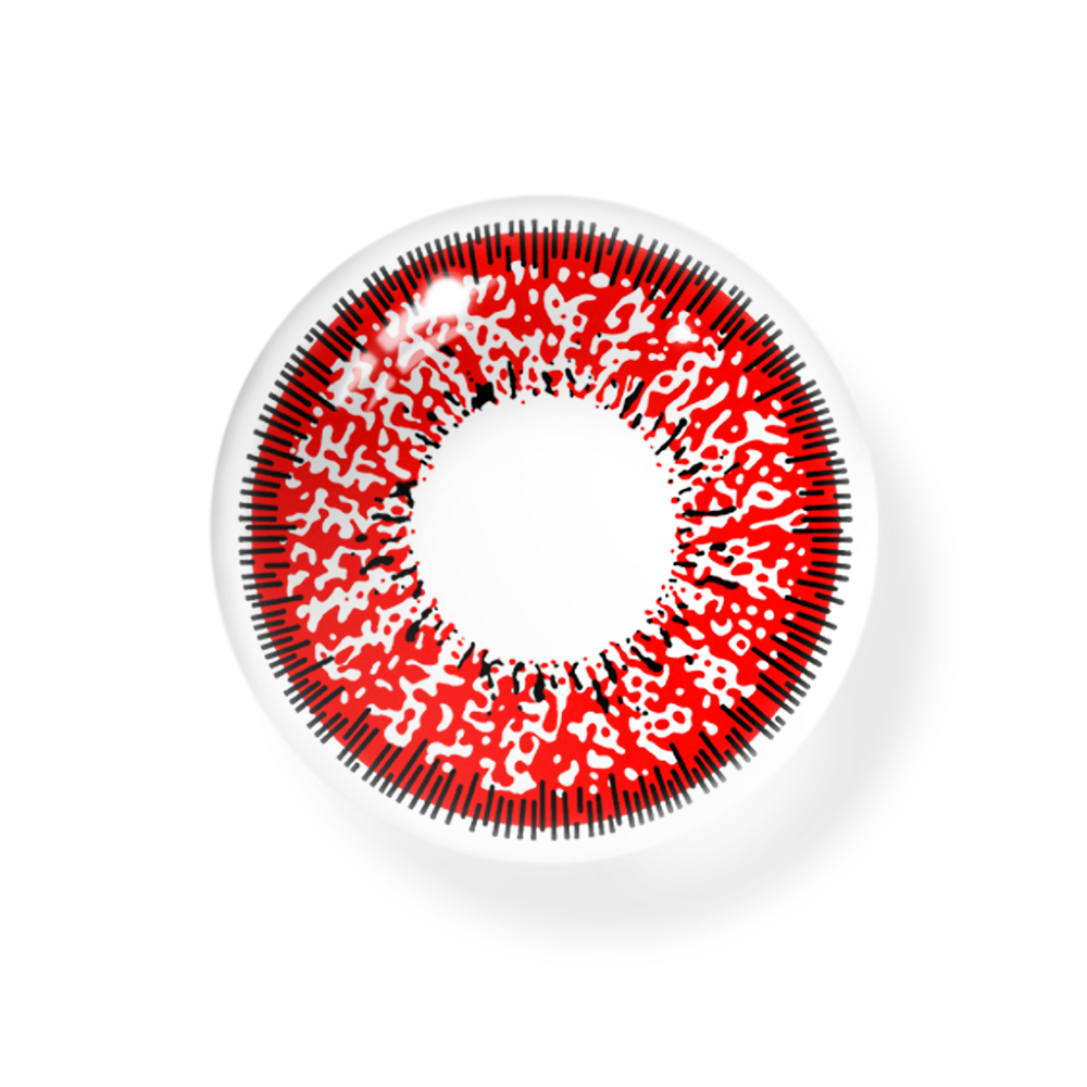 Cosplay Succubus Red Colored Contact Lenses