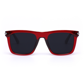 Amara Retro Square Red Sunglasses