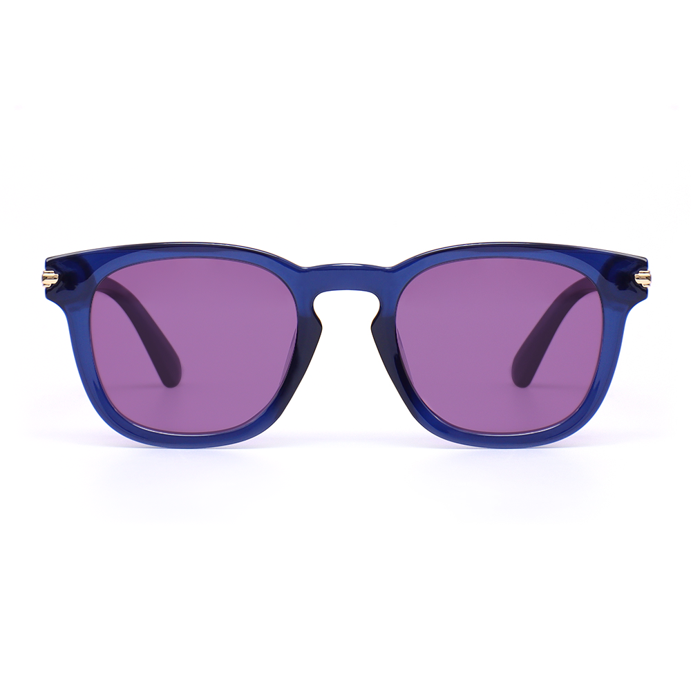 Alana Retro Round Blue Sunglasses