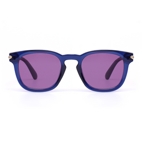 Alana Retro Round Blue Sunglasses