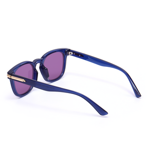 Alana Retro Round Blue Sunglasses