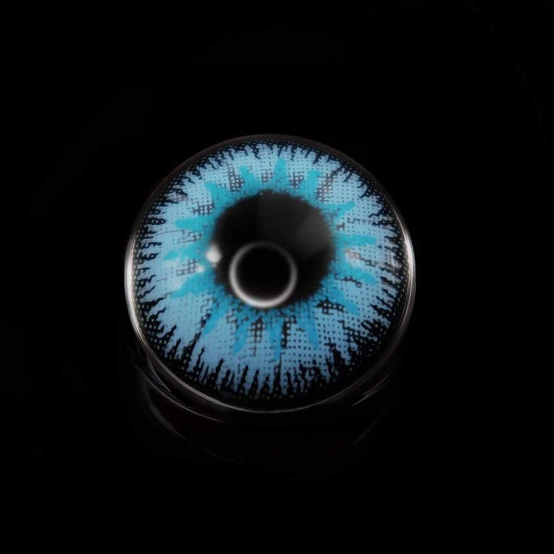 Vega tricolor Blue Prescription Colored Contact Lenses