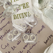 Clear Simple Colored Contact Lens Case