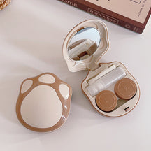 Cute Cat's Paw Colored Contact Lens Case
