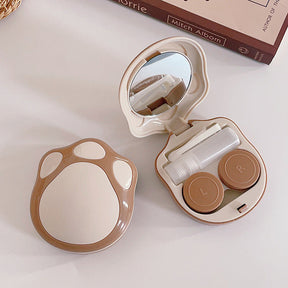 Cute Cat's Paw Colored Contact Lens Case
