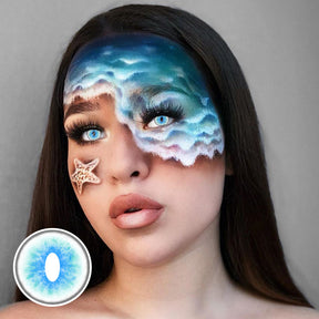 Cosplay Ragdoll Cat Blue Colored Contact Lenses