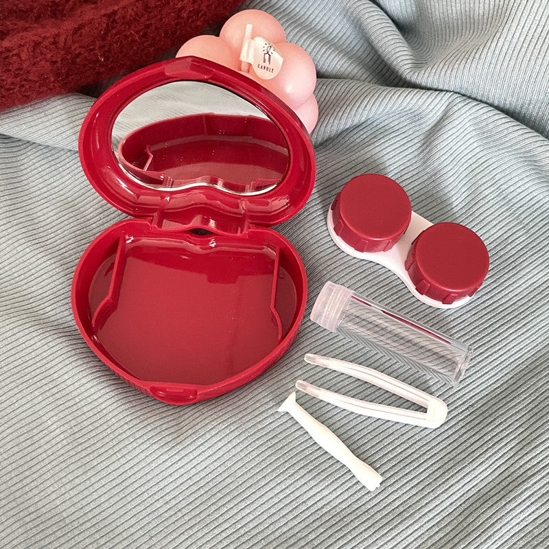 Candy Heart Colored Contact Lens Case