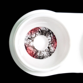 Halloween Demon Black&Red Colored Contact Lenses