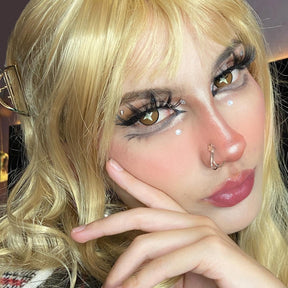 Cosplay Demon Slayer Kinoko Brown Colored Contact Lenses