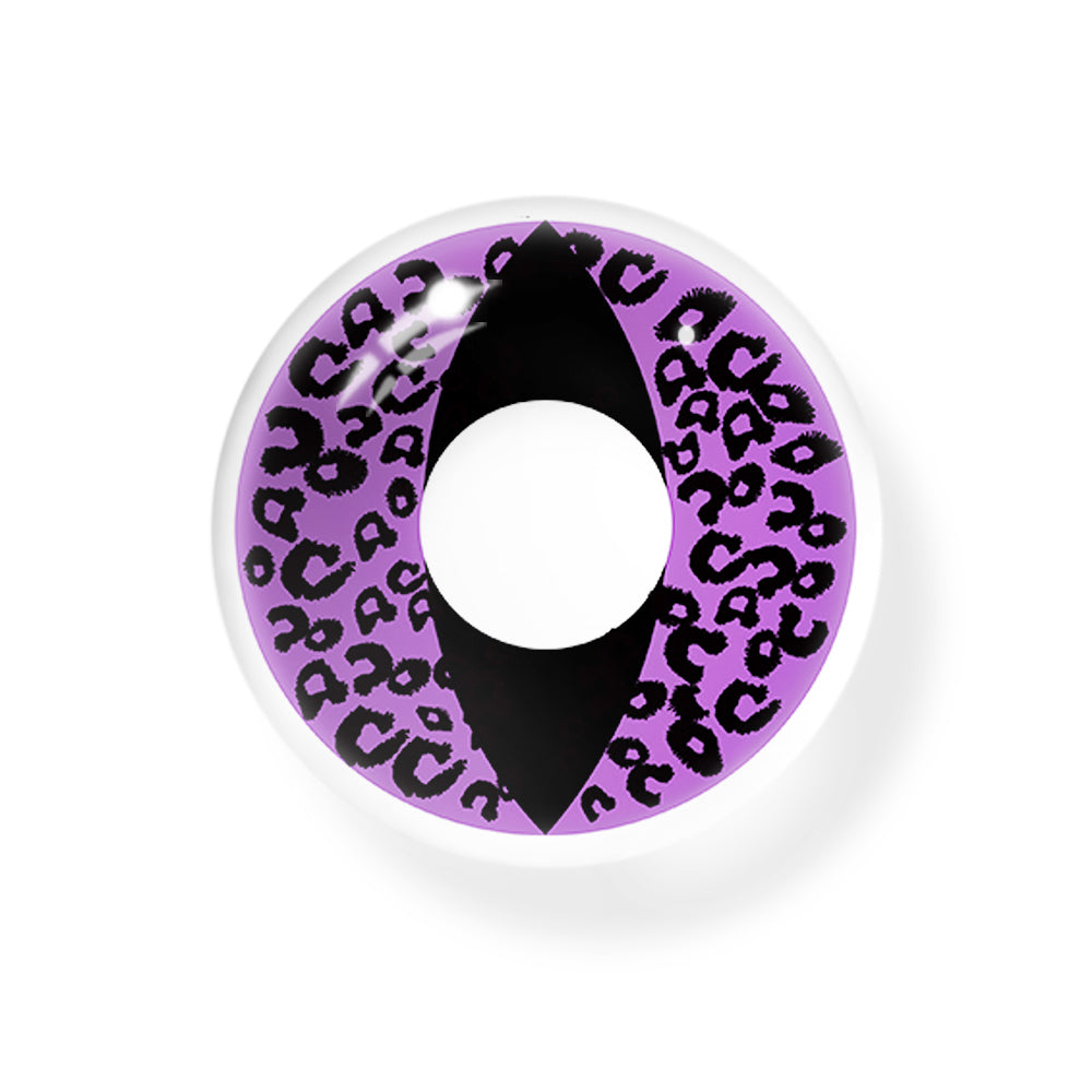 Cosplay Cat Eye Leopard Purple Colored Contact Lenses