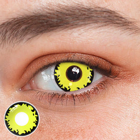 Cosplay Demonlord Mammon Yellow Colored Contact Lenses