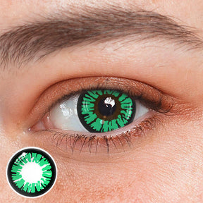 Cosplay Cyberpunk Green Colored Contact Lenses